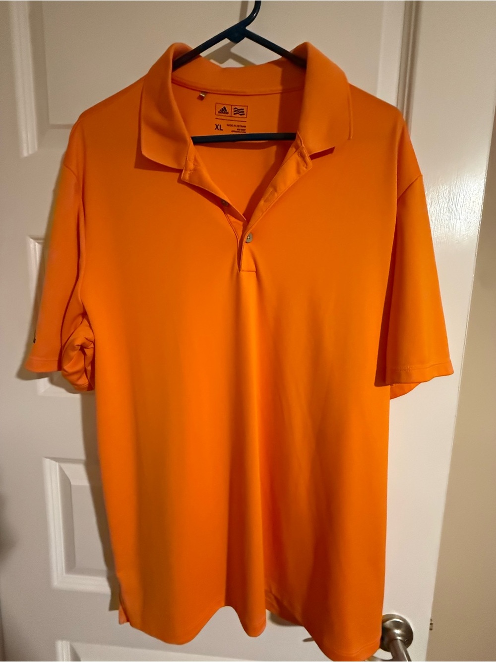 adidas Bright Orange Short Sleeve Polo